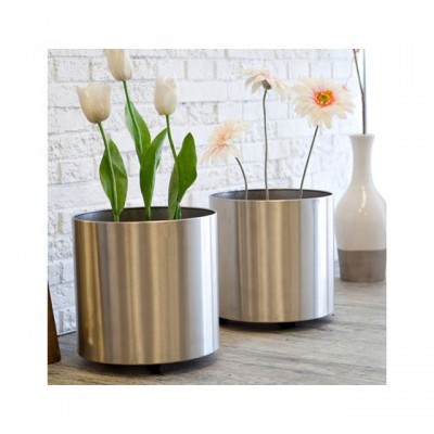 Modern Style Stainless Steel Planters With High Quality Custom wholesale outdoor large metal plant garden flower pots