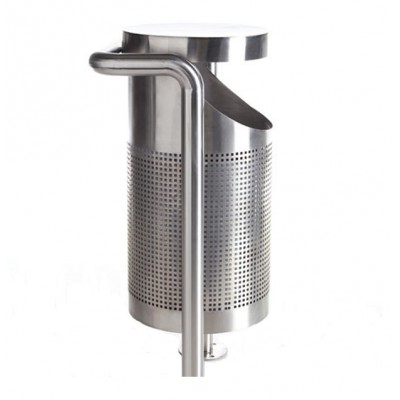 outdoor ashtray steel bin perforated recycling bin 316SS