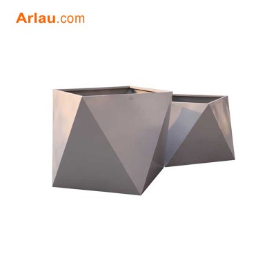 Arlau Outdoor Factory Direct Sale Stainless Square Flower Planters