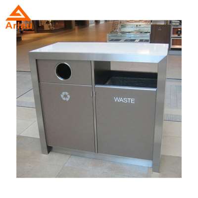 Restaurant hotel public double iron paint trash can Stainless steel trash bin garden garbage can street waste bin container