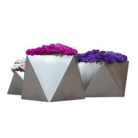 Arlau garden stainless steel planter,Outlets Pot for Deep Root Garden Flower Planter