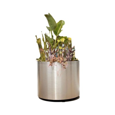 Arlau garden stainless steel planter,Outlets Pot for Deep Root Garden Flower Planter